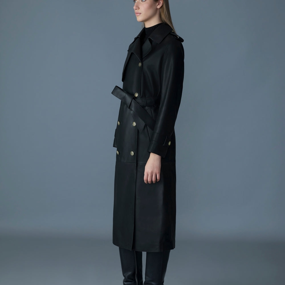 Mackage GAEL-V Black Women's Trench Coat Size M NEW W TAGS - Picture 6 of 16